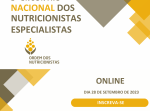 Abertas as inscrições para o 1º Encontro Nacional dos Nutricionistas Especialistas