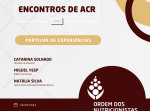 Abertas as inscrições para a sessão: Encontros de ACR Sessão 5