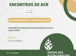 Encontros de ACR (Sessão 10) - Harmonização de Metodologias