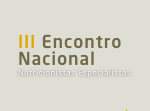 III Encontro Nacional dos Nutricionistas Especialistas