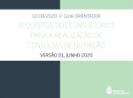 Guia Orientador | Requisitos dos consultórios para a realização de consultas de nutrição