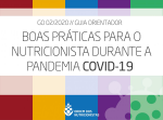 Guia Orientador | Boas práticas para o nutricionista durante a pandemia COVID-19