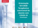 Atualização da Orientação 021/2020 para a terapêutica nutricional no doente com COVID-19