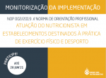 Monitorização da implementação da NOP 002/2019 ´Atuação do Nutricionista em Estabelecimentos Dedicados à Prática de Exercício Físico e Desporto´