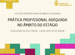 Abertas as inscrições para o Curso 02 - Prática profissional adequada no âmbito do estágio