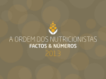 A Ordem dos Nutricionistas: Factos & Números 2013